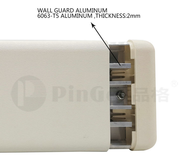 Protector de esquina de pared de retención de aluminio de impacto superior