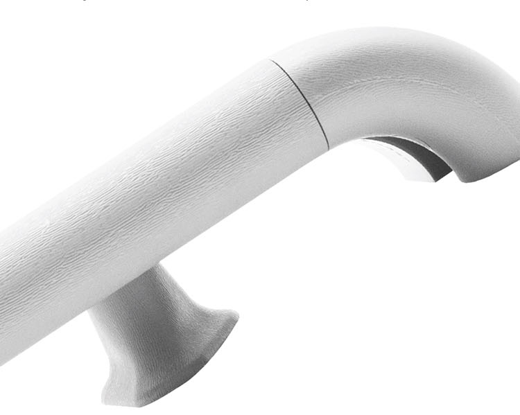 Oval Gripping surface hospital PVC handrail