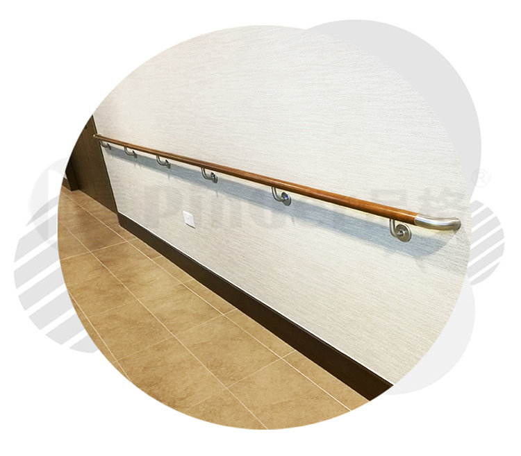 Hospital Antibacterial Solid Wood Handrail