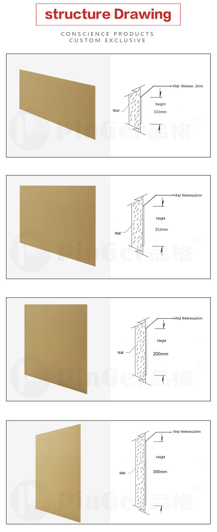 Tablero de pared de vinilo protector de pared de puerta