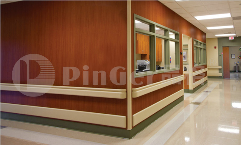 Parachoques de pared anticolisión de PVC y aluminio para hospitales