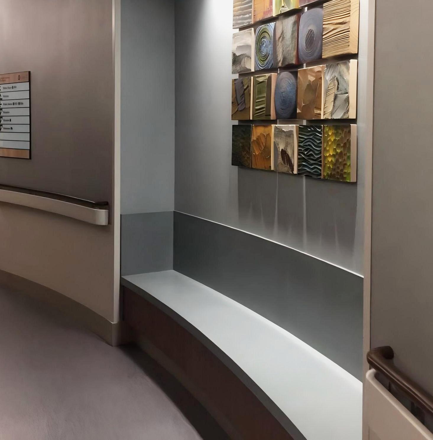 Serie de altura de 200 mm Empuñadura de madera maciza con pasamanos de protección de pared