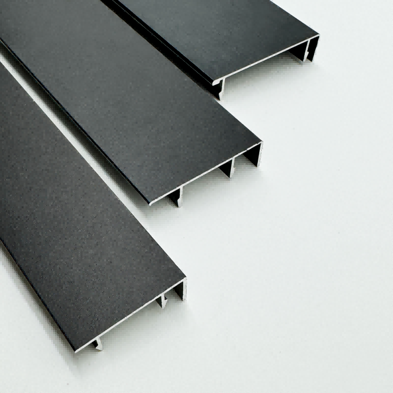 Línea de zócalos de aleación de aluminio de alta gama con acabado cepillado